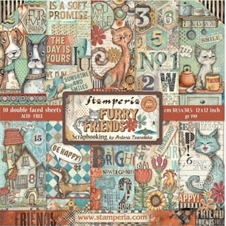 Stamperia - Furry Friends 12x12 Inch Paper Pack