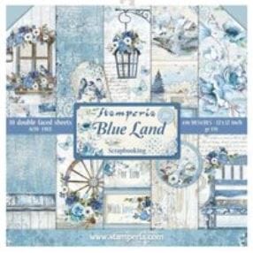 Stamperia: Blue Land 12x12 Inch Paper Pack, 10/Pkg