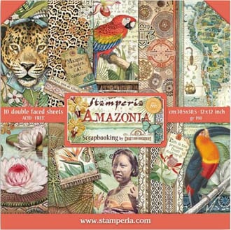 Stamperia: Amazonia Paper Pack, 12x12, 10/Pkg