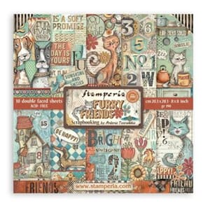 Stamperia - Furry Friends 8x8 Inch Paper Pack