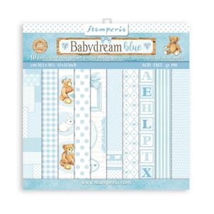 Stamperia - Baby Dream Blue Paper Pack, 8x8, 10/Pkg