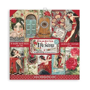 Stamperia - Desire Paper Pack, 8x8, 10/Pkg