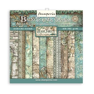 Stamperia - Magic Forest Backgrounds 8x8 Inch Paper Pack
