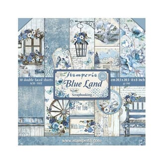 Stamperia - Blue Land 8x8 Inch Paper Pack