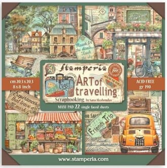 Stamperia - Art of Travelling 8x8 Inch Paper Pack Maxi