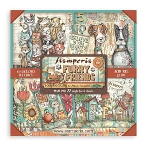 Stamperia - Furry Friends 8x8 Inch Maxi Paper Pack