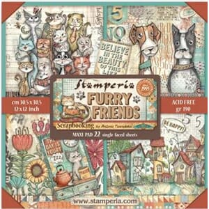 Stamperia - Furry Friends 12x12 Inch Maxi Paper Pack