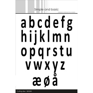 Simple and Basic - XXL lower case Alphabet Dies, høyde 44 mm