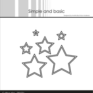 Simple and Basic - Outline Stars Cutting Dies