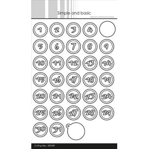 Simple and Basic - Numbers in a Circle Dies