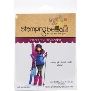 Stamping Bella: Curvy Girl Loves To Ski Cling Stamps