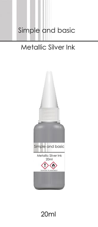 Simple and Basic - Metallic Silver Ink,  20 ml