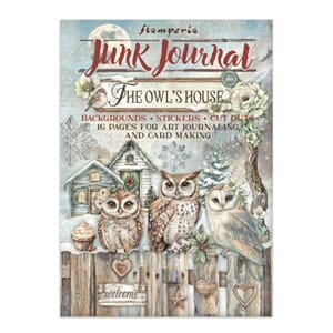Stamperia The Owl's House Junk Journal Backgrounds, Stickers