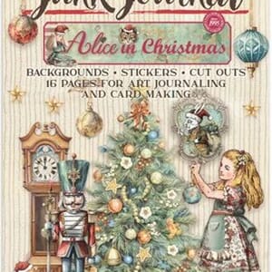 Stamperia Alice in Christmas Junk Journal Backgrounds Sticke