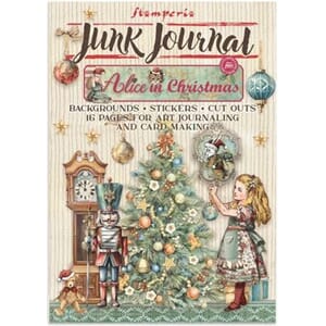 Stamperia Alice in Christmas Junk Journal Backgrounds Sticke