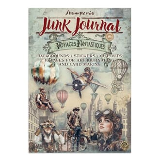 Stamperia Voyages Fantastiques Junk Journal Stickers, Backgr