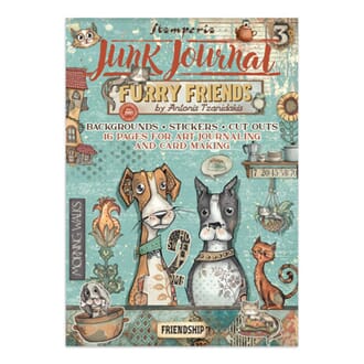 Stamperia - Furry Friends Junk Journal Stickers, Backgrounds
