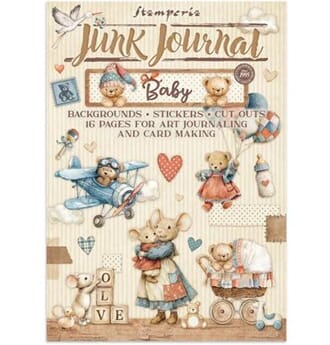 Stamperia - Baby Junk Journal Stickers, Backgrounds, Cut-Out