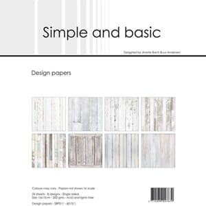 Simple and Basic - White Wood 6x6 Inch Paper Pack