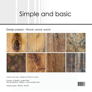 Simple and Basic - Wood, wood, wood 12x12 Inch Paper Pack