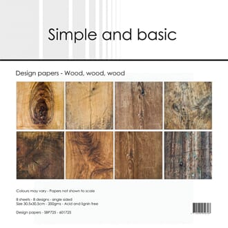 Simple and Basic - Wood, wood, wood 12x12 Inch Paper Pack