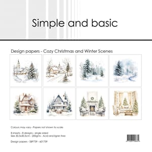 Simple and Basic - Cozy Christmas and Winter Scenes Paper Pa
