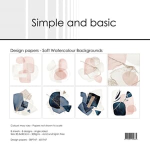 Simple and Basic - Soft Watercolour Backgrounds Paper Pad