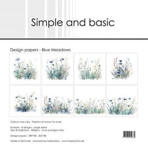 Simple and Basic - Blue Meadows 12x12 Inch Paper Pad