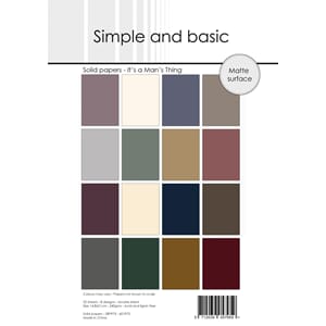 Simple and Basic - It's a Man's Thing A5 Solid Papers