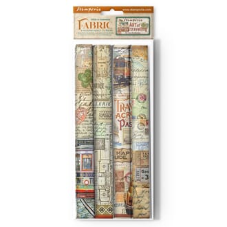Stamperia - Art of Travelling 12x12 Inch Fabric Sheets
