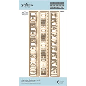 Spellbinders: Charming Christmas Words Shapeabilities Dies