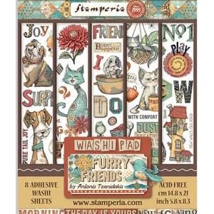 Stamperia - Furry Friends A5 Washi Pad