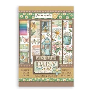 Stamperia - Daisy Art A5 Washi Pad, 8 ark