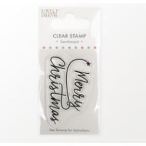 Simply Creative - Merry Christmas Clear Stamp