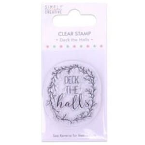 Simply Creative Deck the Halls Clear Stamp, 3x4 inch