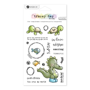 Hampton Art - Croc My World Tracey Hey Clear Stamps