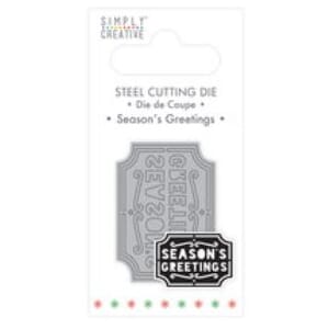 Simply Creative Season's Greetings Christmas Die, 3x4 inch