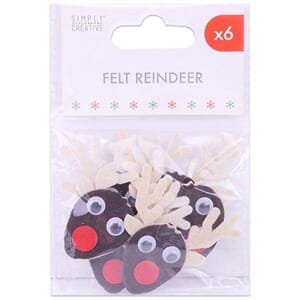 Simply Creative Basics Felt Reindeer, 6/Pkg