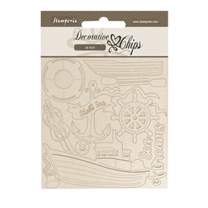 Stamperia - Silent Sea Decorative Chips Boat