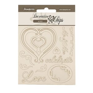 Stamperia - Timeless Decorative Chips Hearts