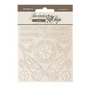 Stamperia - Whispering Woods Decorative Chips Butterfly