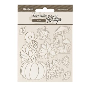 Stamperia - Whispering Woods Decorative Chips Pumpkin