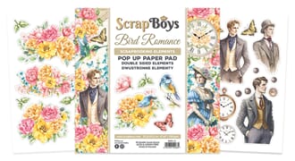 ScrapBoys - Bird Romance 6x6 Inch Pop Up Paper Pad
