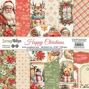 ScrapBoys - Happy Christmas 8x8 Inch Paper Pad