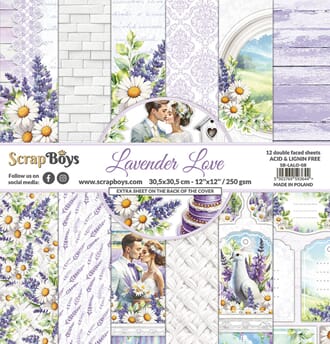 ScrapBoys - Lavender Love 12x12 Inch Paper Pad