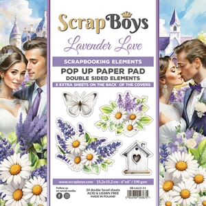 ScrapBoys - Lavender Love 6x6 Inch Pop Up Paper Pad