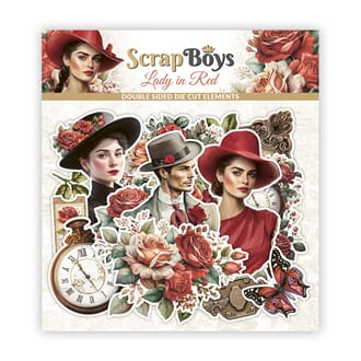 ScrapBoys - Lady in Red Double Sided Die Cut Elements