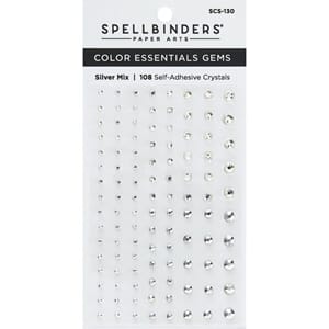 Spellbinders Silver Mix Color Essentials Gems 108/Pkg