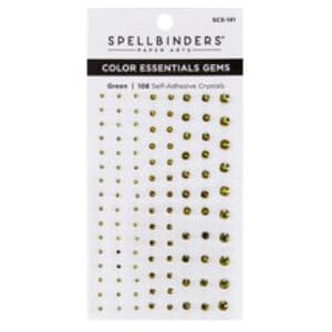 Spellbinders - Green Mix Color Essentials Gems, 108/Pkg