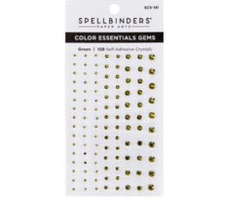 Spellbinders - Green Mix Color Essentials Gems, 108/Pkg